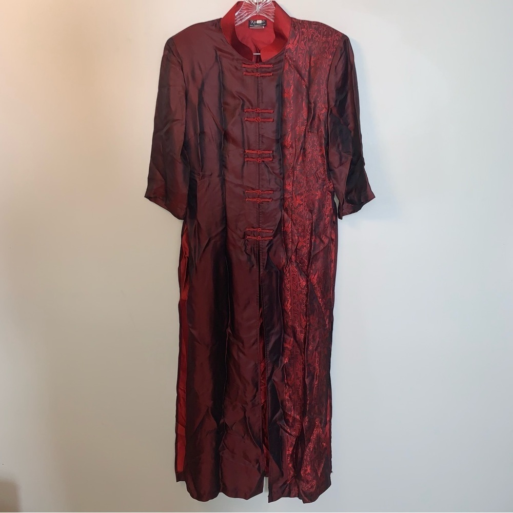 Kimdo 100% Silk Red Satin Jacket Kimono